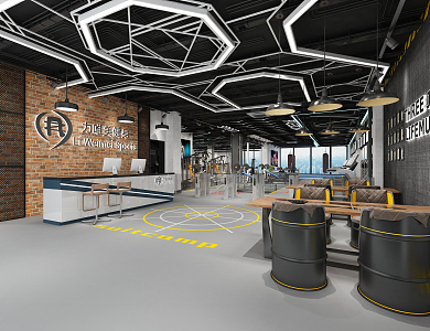 INDUSTRIAL LOFT GYM 3d model