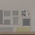 Various Modern Radiators With Different Designs And Sizes For Home Heating Systems 3d model