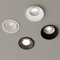 Modern Recessed Downlights With White Black And Silver Finishes For Ceiling Lighting
