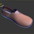 Pink Leather Slip On Shoes With Red Lining White Sole Simple Casual Daily Wear Design