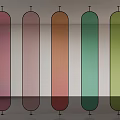 Colorful Vertical Columns In Gradient Pink Brown Orange Green And Light Green