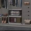 Transparent Storage Boxes for Organizing Folded Clothes in Closet with Drawers and Bags