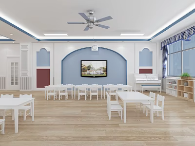 Mediterranean Kindergarten Classroom 3d model