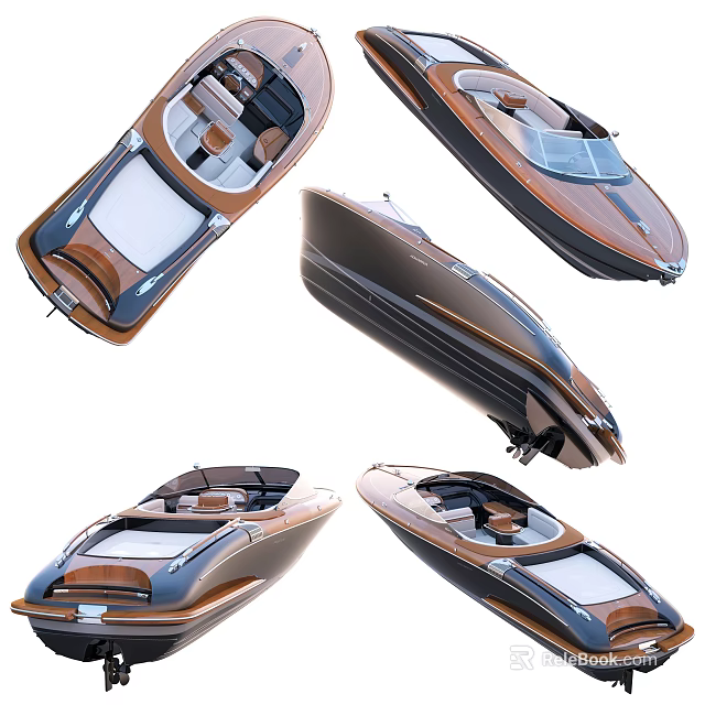 Multiple Luxury Yachts Showcasing Sleek Designs 3d model 