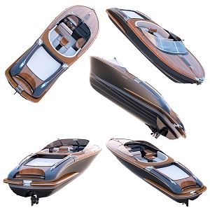 Modern Speedboat Liva Yacht Speedboat Sport Boat 3d model