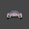 Vibrant Anime Themed Sports Car With Custom Livery And Colorful Graphics