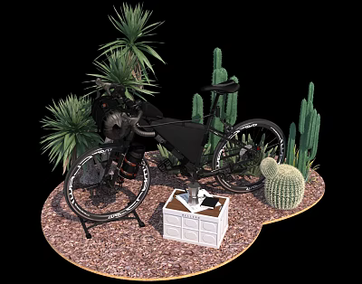 Modern Bicycle Road Bike Mountain Bike 3d model