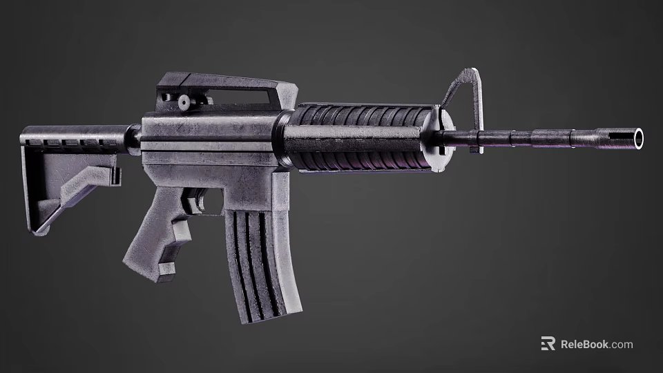 Realistic Tactical Rifle With Detailed Components 3d model