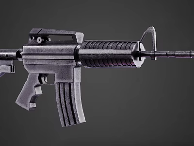 Realistic Tactical Rifle With Detailed Components 3d model