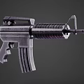 Realistic Tactical Rifle With Detailed Components 3d model