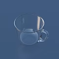 Clear Transparent Glass Cup With Handle For Everyday Kitchen Use