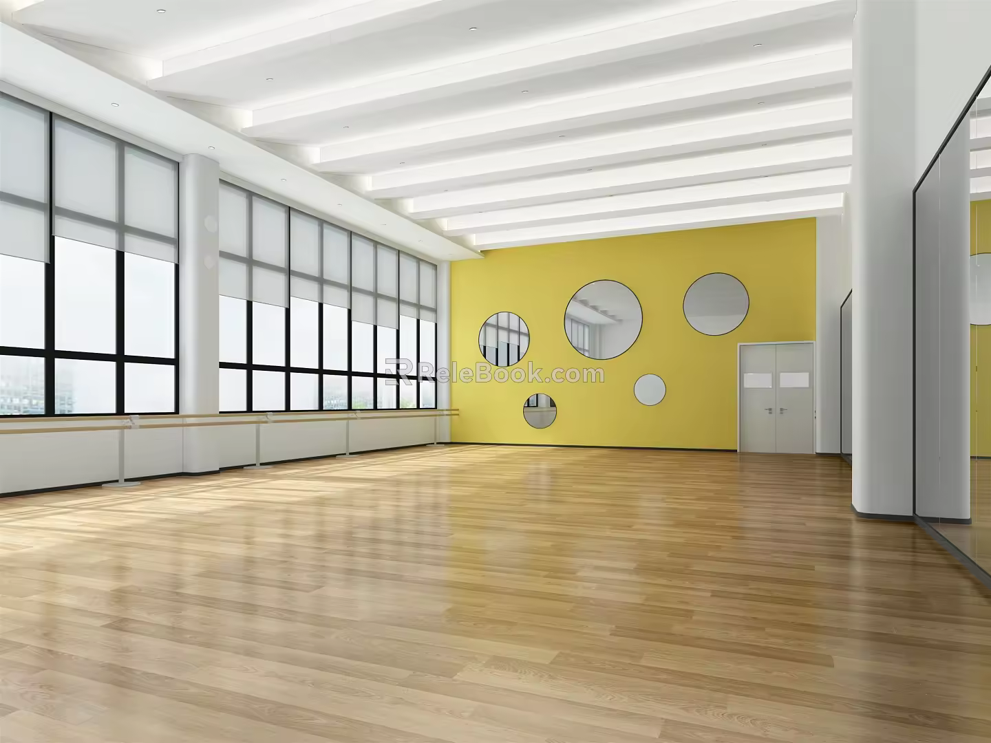 Modern Dance Room Dance Classroom 3d model