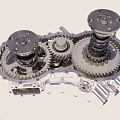 Mechanical Gearbox Assembly With Multiple Gears And Metal Components 3d model