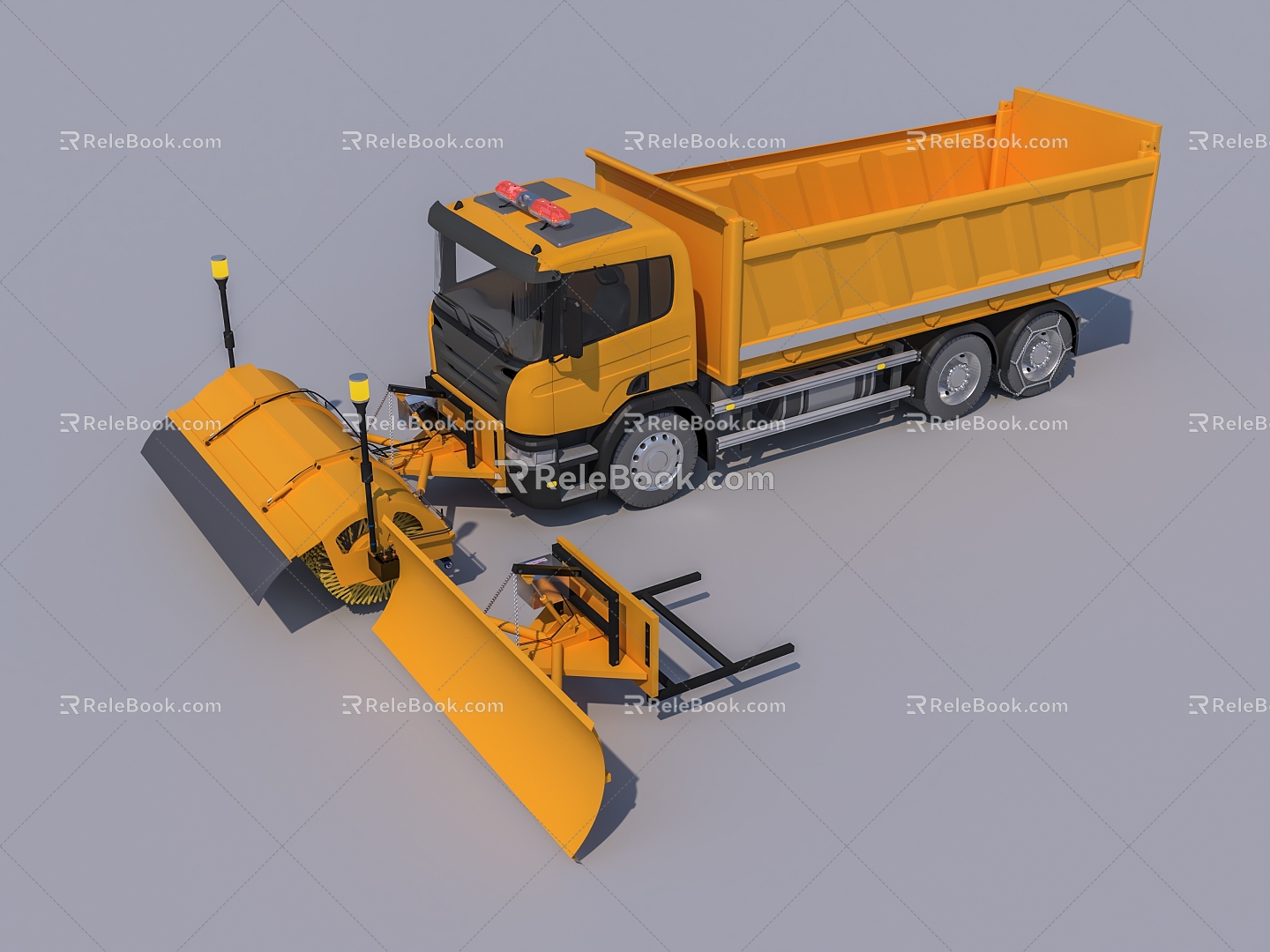 Snow Sweeper Snow Sweeper Engineering Vehicle 3d model