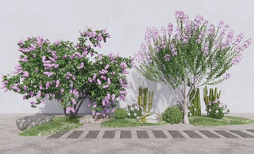 Modern tree landscape tree flower tree landscape plant tree 3d model