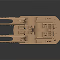 Copper Colored Mechanical Arm Model Featuring Intricate Robotic Structure And Stable Base