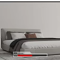 Modern Double Bed 3d model