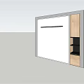 Modern Bedroom Interior Design With Bed And Sliding Door Wardrobe