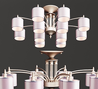 Modern chandelier multi-head chandelier 3d model