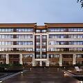 New Chinese-style Residential Building Multi-storey Residence 3d model