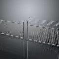 Metal Mesh Fence With Two Different Styles Stainless Steel Top Bars Reflective Surface Design