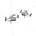Two White Drones With Propellers For Aerial Photography And Recreational Use