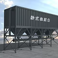 Industrial Horizontal Cement Silo with Support Structure for Construction Material Storage