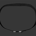 Black Leather Belt With Metal Buckle On Gray Background Showing Reflection