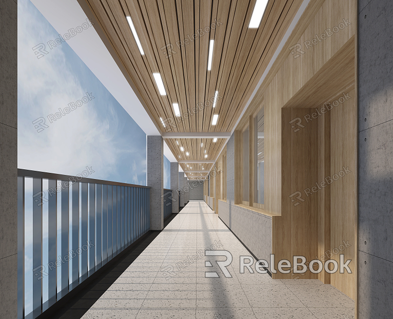 Modern aisle walkway model