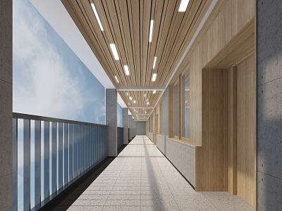 Modern aisle walkway model