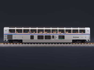 tourist train carriages 3d model