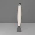 Modern Slim Floor Lamp With White Shade And Metal Base Design
