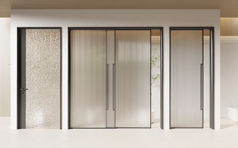 Modern glass door Changhong glass door 3d model