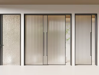 Modern glass door Changhong glass door 3d model