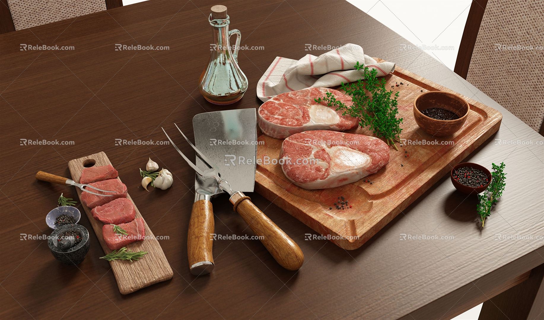 Modern Food 3d model