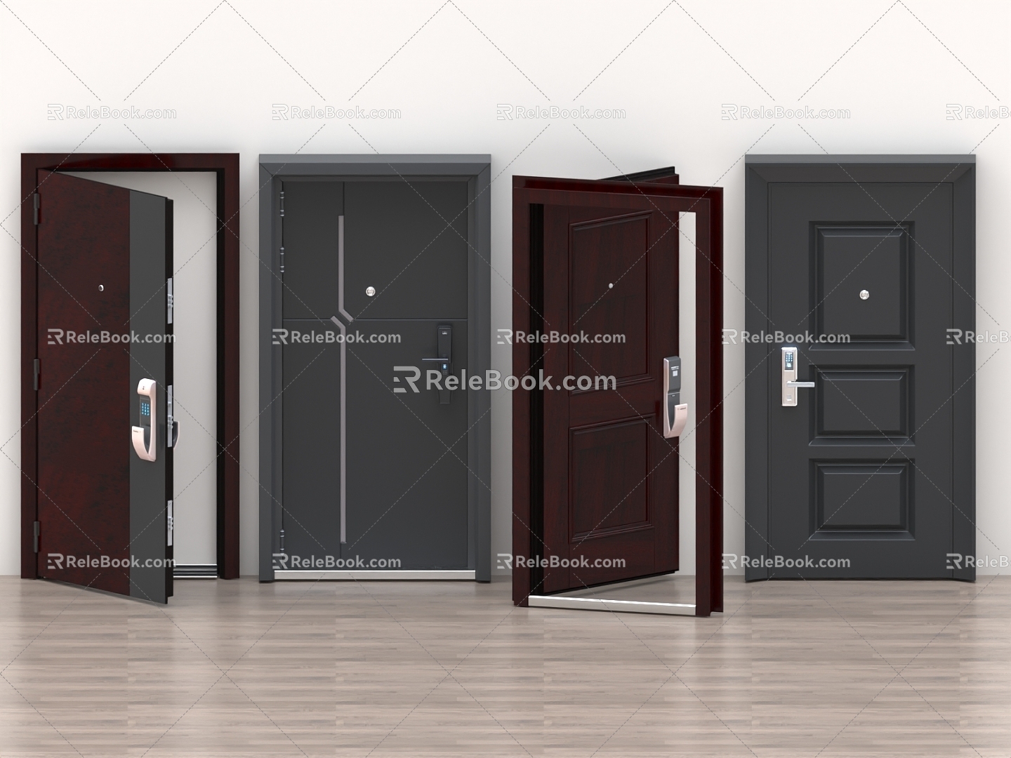 Security Door Wooden Door Glass Door Room Door Meeting Room Door Password Door Single Door Double Door 3d model