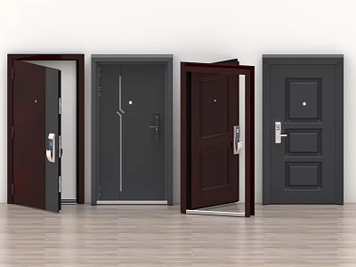 Modern Sliding Door Designs With Various Colors And Contemporary Styles For Home Interior 3d model