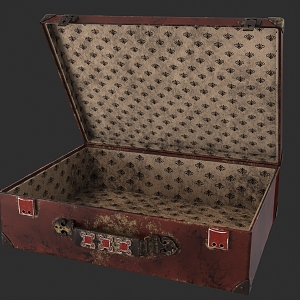 Vintage Briefcase Old Briefcase Vintage Case Old Case Luggage Case Wooden Case Vintage Briefcase 3d model