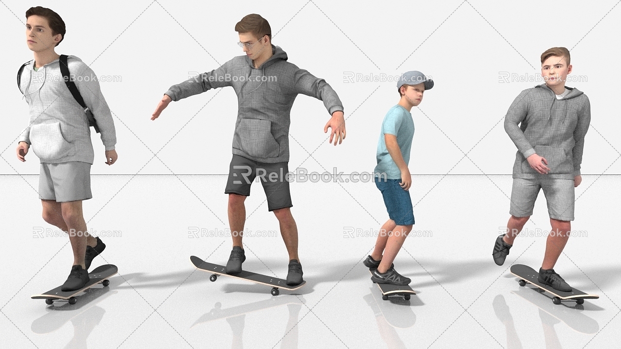 Sports Sports Skateboard Skateboard Shoes 3d model