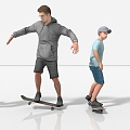 Sports Sports Skateboard Skateboard Shoes 3d model