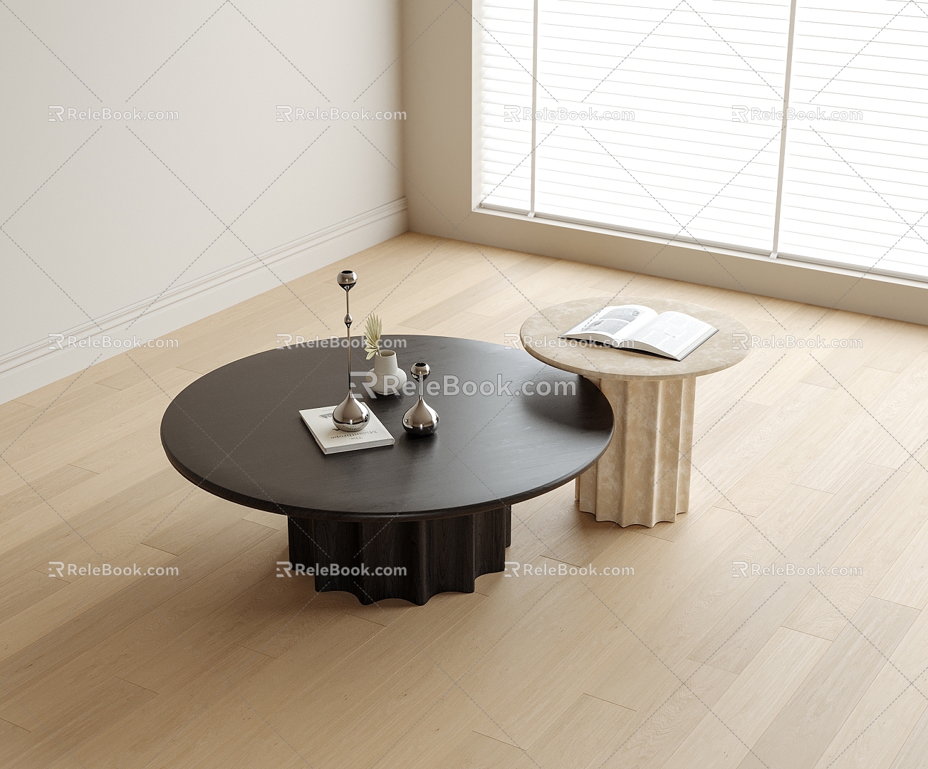 Modern round coffee table 3d model