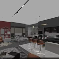 Modern Public Office Space Interior With Open Layout Desks Ergonomic Chairs And Pendant Lights