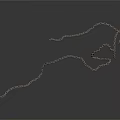 Silver Metallic Chain Equipment With Curved Shape On Dark Background