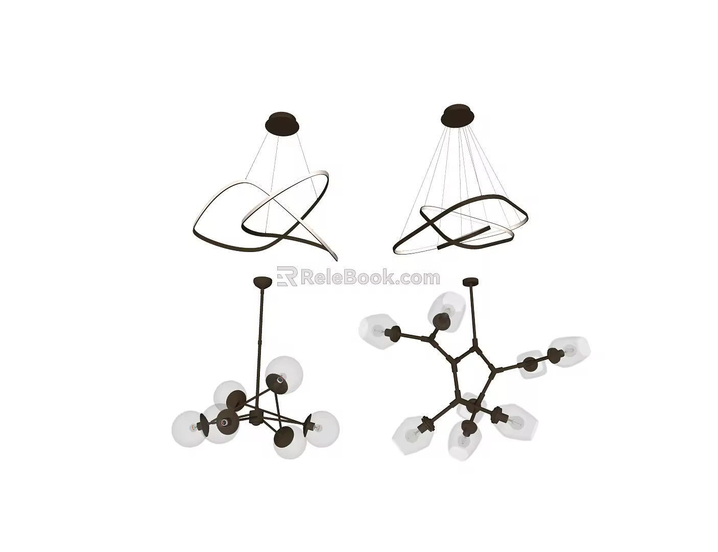 Modern chandelier 3d model