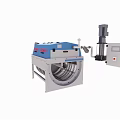 Industrial Equipment Featuring Blue And Red Design Rotary Drum Cooling Fins And Wheels