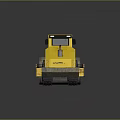 Yellow MB36 D3 Road Roller With Large Tires Worn Roller Drum And Cab 3d model