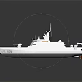 Modern Patrol Boat With White Hull Number 654 Radar Antenna And Sharp Bow Design