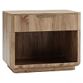 Natural Wood Chest of Drawers With Oak Grain Smooth Surface And Minimalist Design