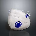 White 9502 Protective Respirator Mask With Blue Valve And Comfortable Straps