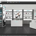 Vivo Retail Store Interior With Electronics Display Smartphones Headphones Showcase And Counter